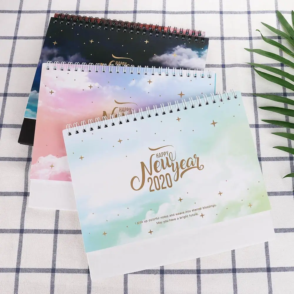 Красочная настольная стоящая рулонная бумага планировщик стола с календарем 2020 |