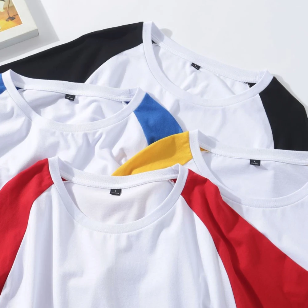 

Women Tops Summer Harajuku Korean Style Patchwork Contrast Color Pastel T Shirts Boys Kpop Tee Shirt Friends Streetwear Couples