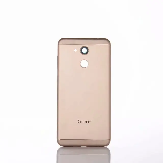 Чехол на заднюю крышку для Huawei Honor 6C Pro/Honor V9 Play металлическая задняя дверь ремонт батарея чехол+ кнопки камеры стекло - Цвет: Золотистый