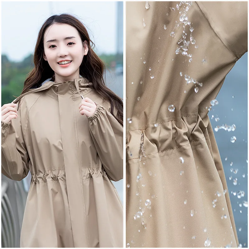 

Raincoat Long Body Against The Heavy Rain Female Fashion Coat Body Adult Students Cute Fashionable Poncho Electric Cars