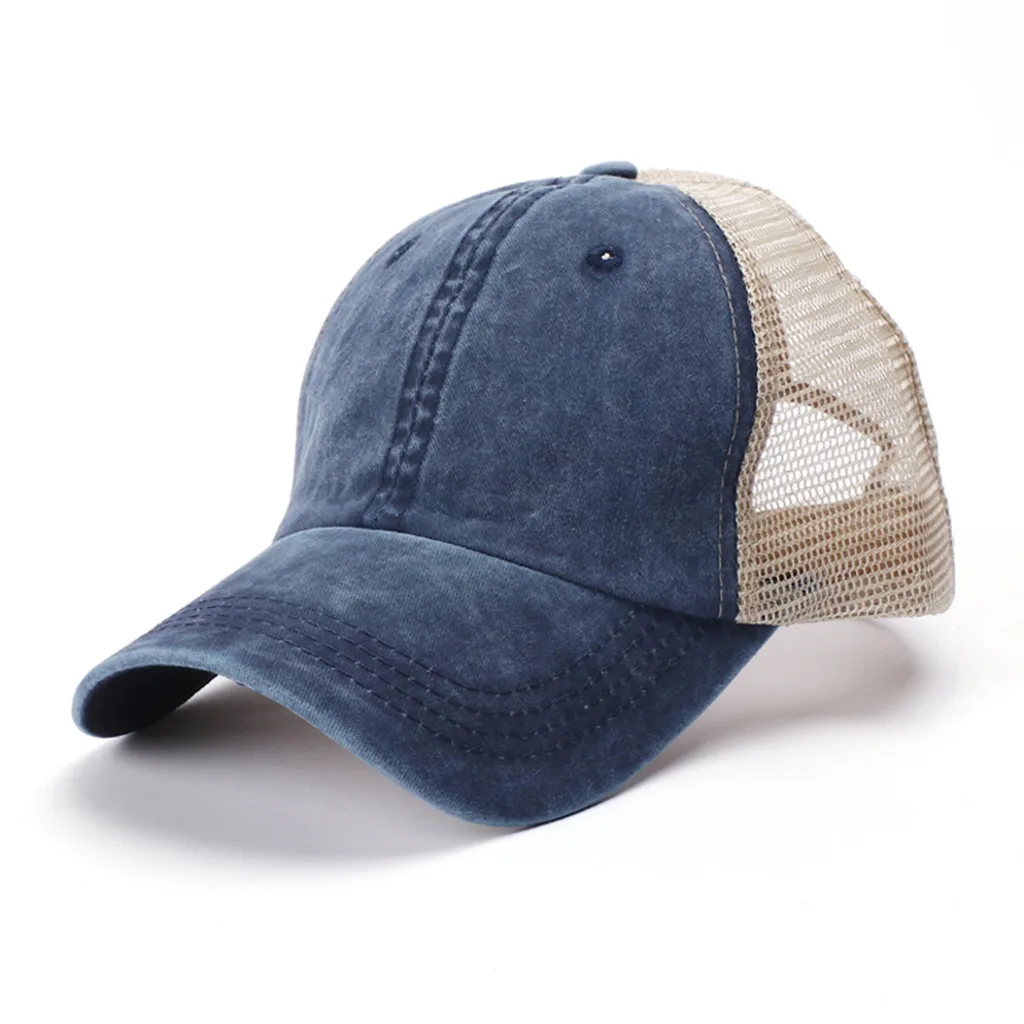 

Unisex Outdoor Cotton High Quality Embroidered Mesh Baseball Caps Adjustable