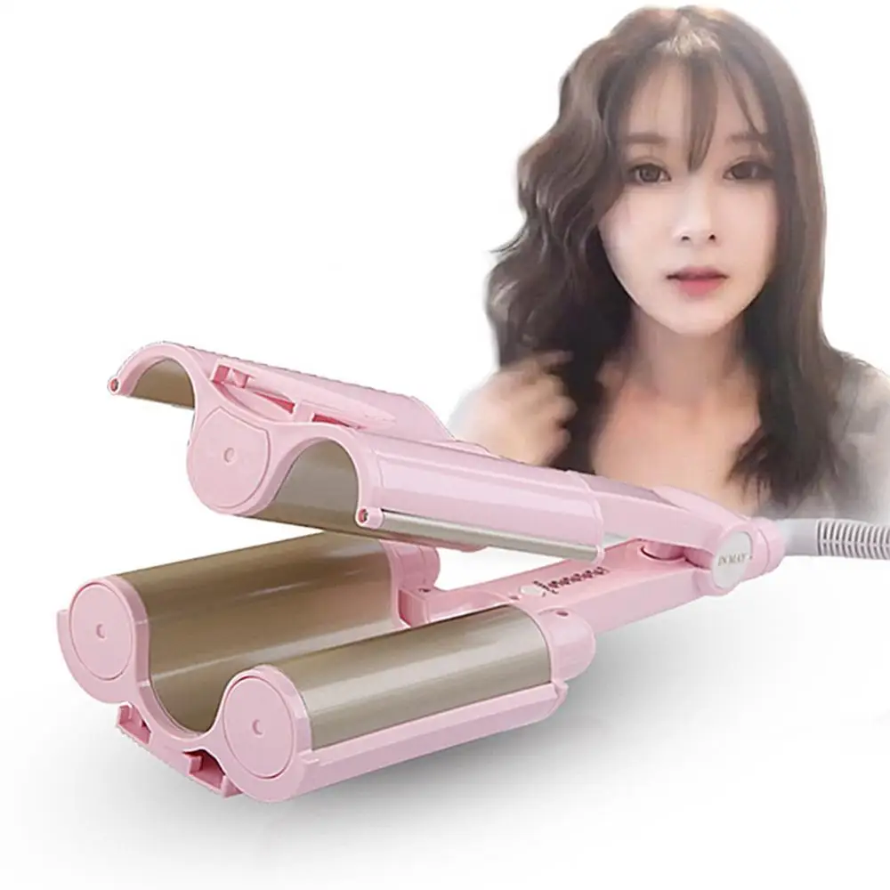 

Women Fashion Ceramic Fluffy Hair Curler Wave Curly Stick Splint Hairstyle Tool