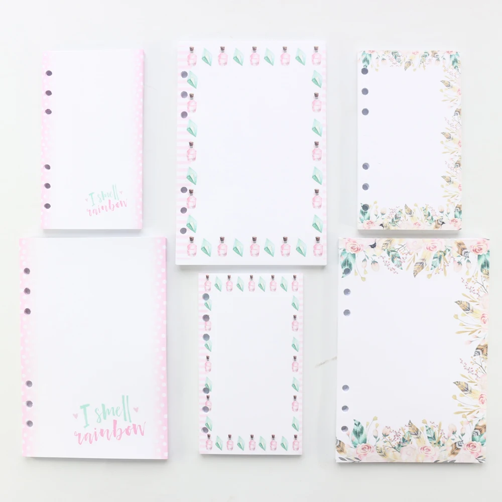 Оригинальная Милая ученическая мультяшная бумага Domikee с 6 отверстиями для