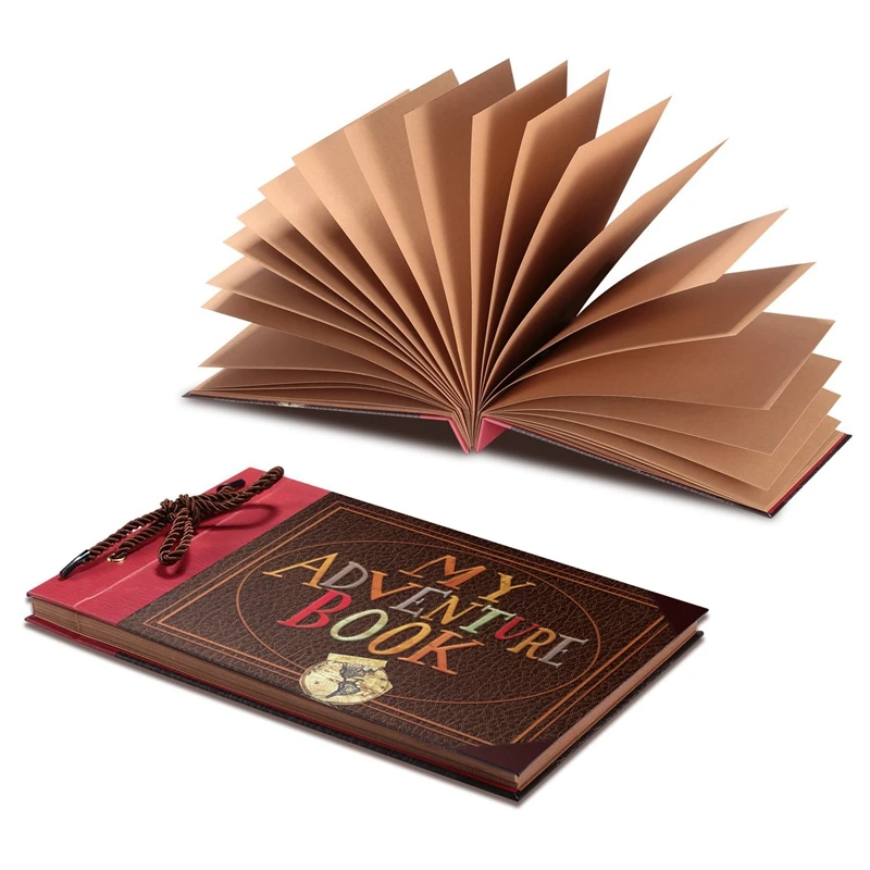 Adventure Book with Embossed Cover Large 12.3 x 8.3 Inch 80 Pages Scrapbook Album Gifts for Thanksgiving Day Christmas Anniv | Дом и сад