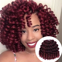 synthetic jamaican bounce crochet hair ombre braids braiding curly crochet twist hair extensions 8inch support wholesale