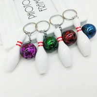 hot sale key chains fashion bowling ball pendant keychain bag car hanging ornament key ring holder
