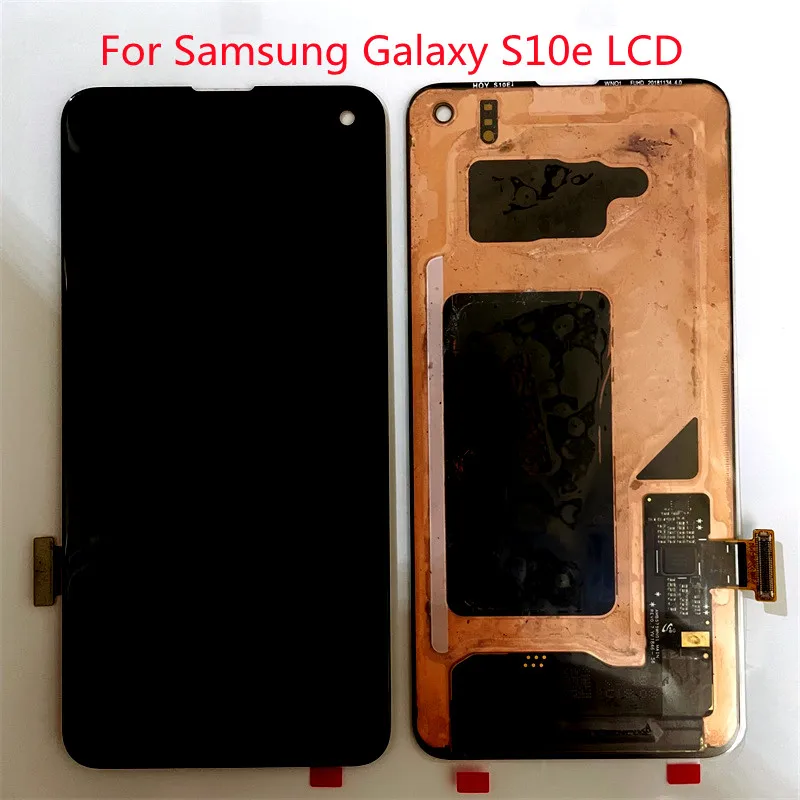 Enlarge Original For Samsung Galaxy S10e G9700 G970F G970U LCD touch screen AMOLED display complete assembly, no frame, with black dots
