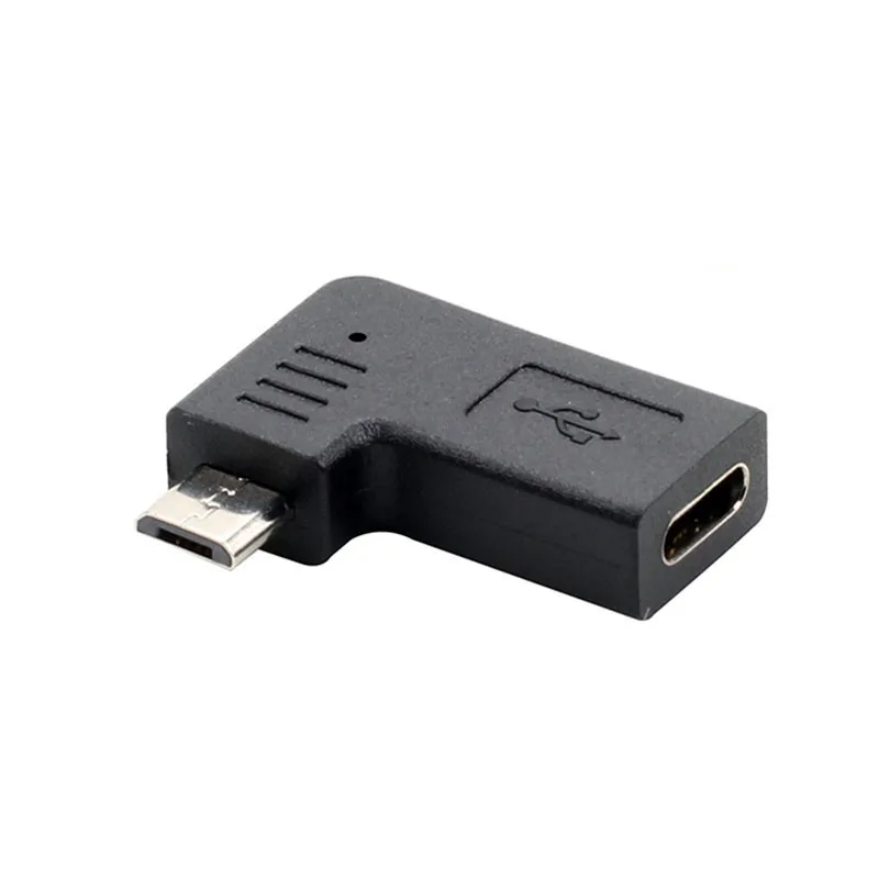90 градусов левый и правый угловой мини USB 5pin гнездо к Micro Мужской адаптер