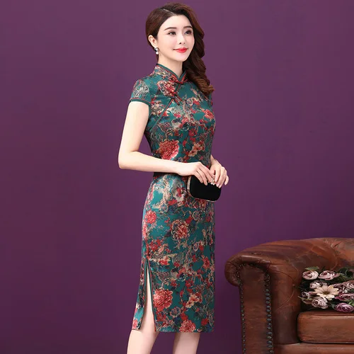 2021 новые летние Китайский ретро стиле с принтом женские элегантные