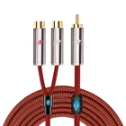 Аудиокабель RCA папа-2 RCA мама для усилителя динамика HDTV сабвуфера HiFi система Y-Сплиттер удлинители экранированные шнуры