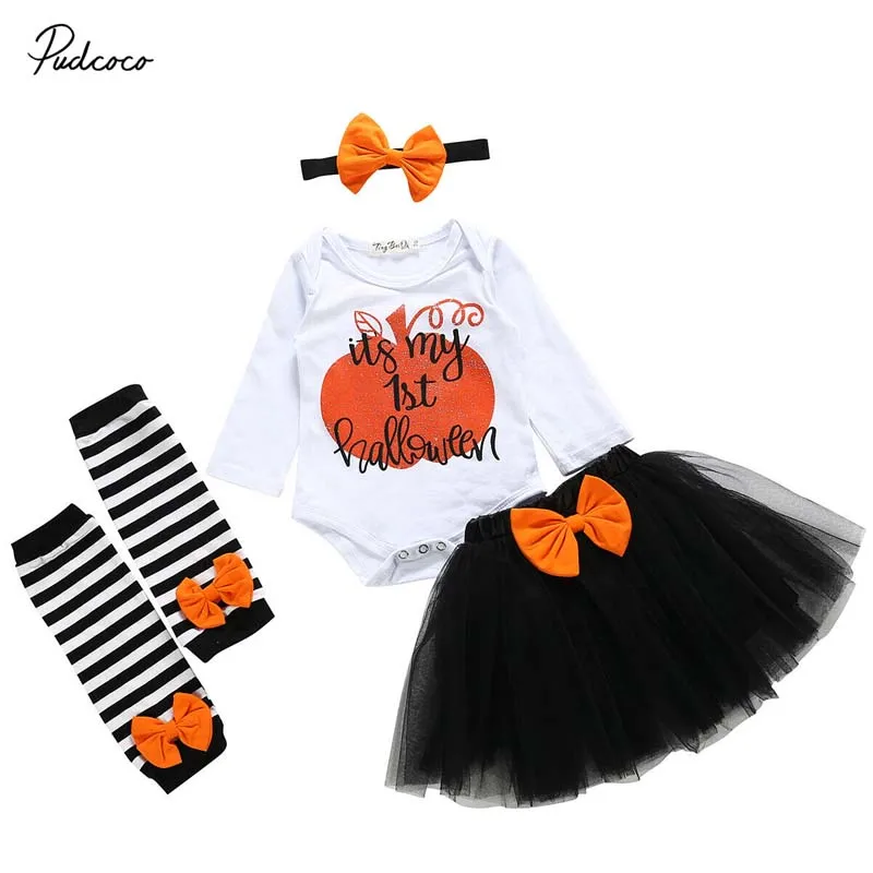 Одежда для малышей на весну и осень комбинезон с изображением тыквы