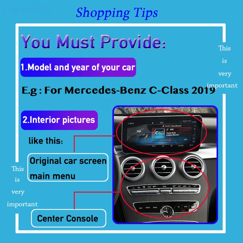 Освещение переднего и заднего вида для Mercedes Benz C Class W204 W205 2012 ~ 2020 оригинальный