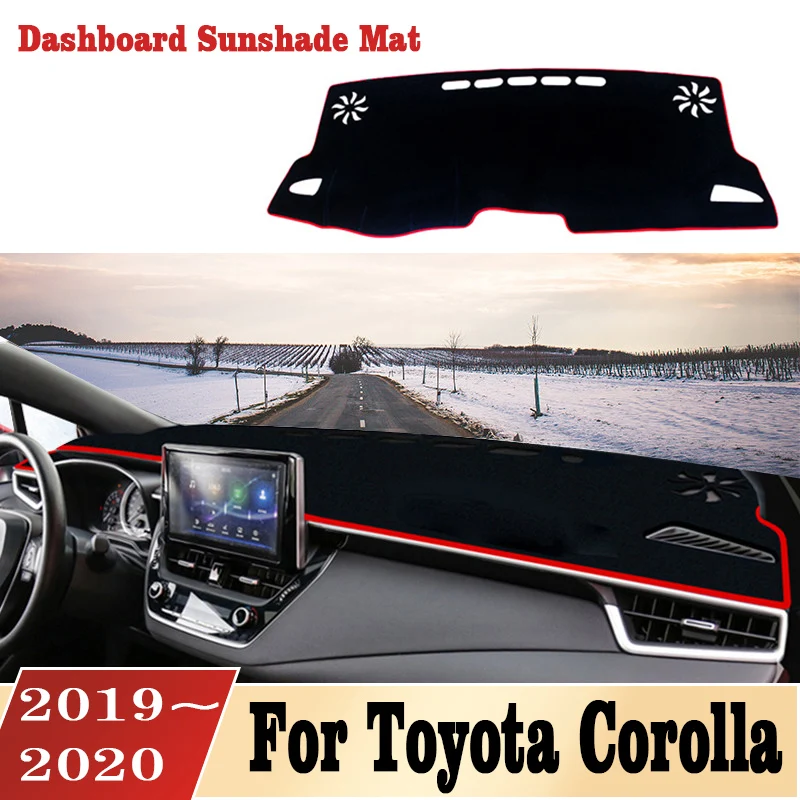 

Car Dashboard Cover Dash Mat Auto Non-slip Sun Shade Pad Carpet Anti-UV Car Styling For Toyota Corolla 2006-2020 Accessories