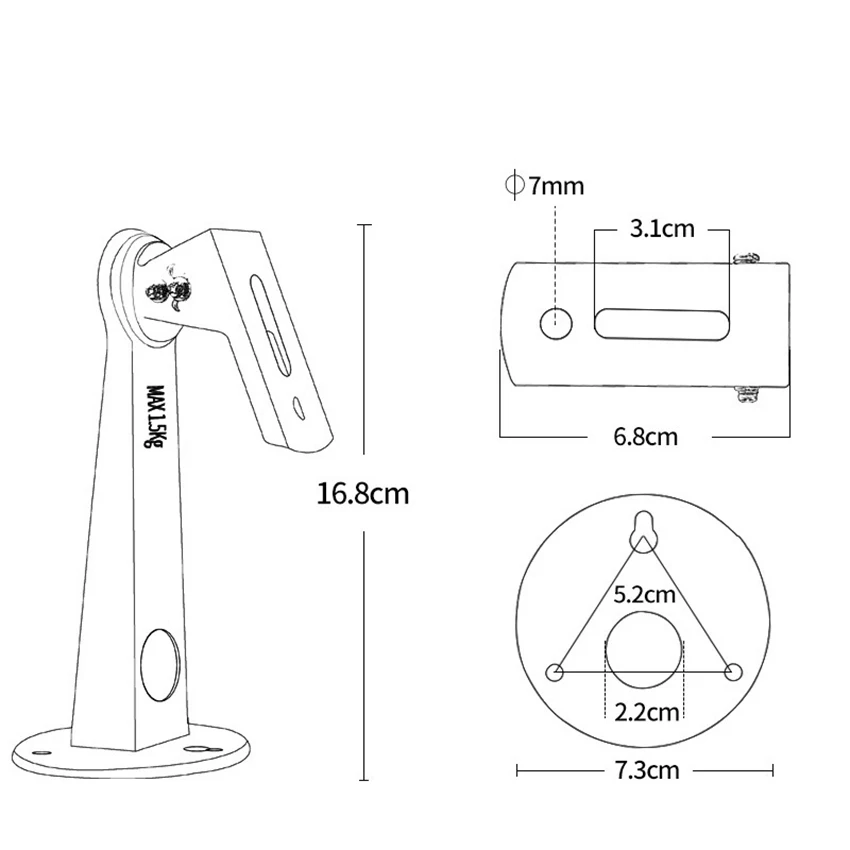 

Security Camera Metal Wall/Ceiling Mount, Adjustable Indoor/Outdoor Mount Bracket Compatible with CCTV Camera
