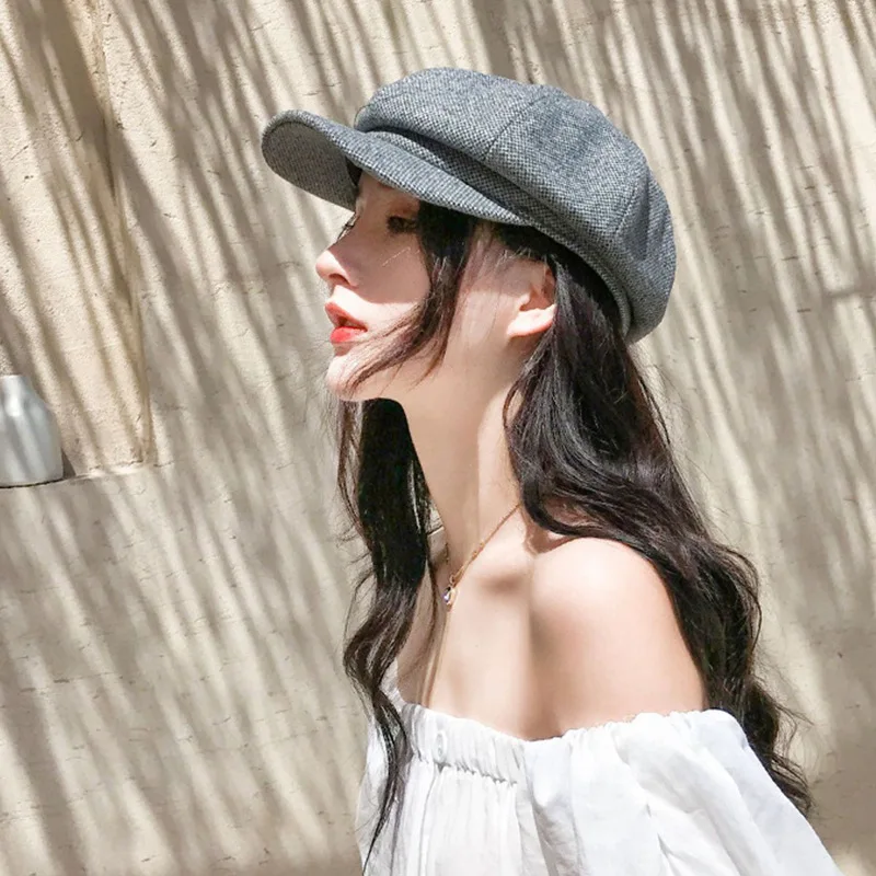 Новая осенне-зимняя женская шапка мужские береты в ретро стиле повседневная