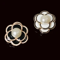 luxury pearl enamel camellia accessories shoes clothes bags hair accessories diy jewelry alloy accessories