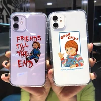 zuidid chucky good guys phone case cover for iphone 11 pro 12 xs max x xr 13 8 7 6s plus cartoon transparent soft tpu shell capa