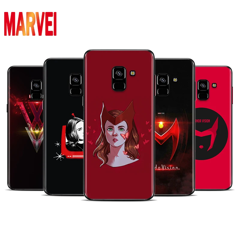 

Scarlet Witch Cute Logo Soft TPU For Samsung Galaxy A8 A9 A7 A750 A6 A5 A3 A6S A8S Star Plus 2016 2017 2018 Black Phone Case
