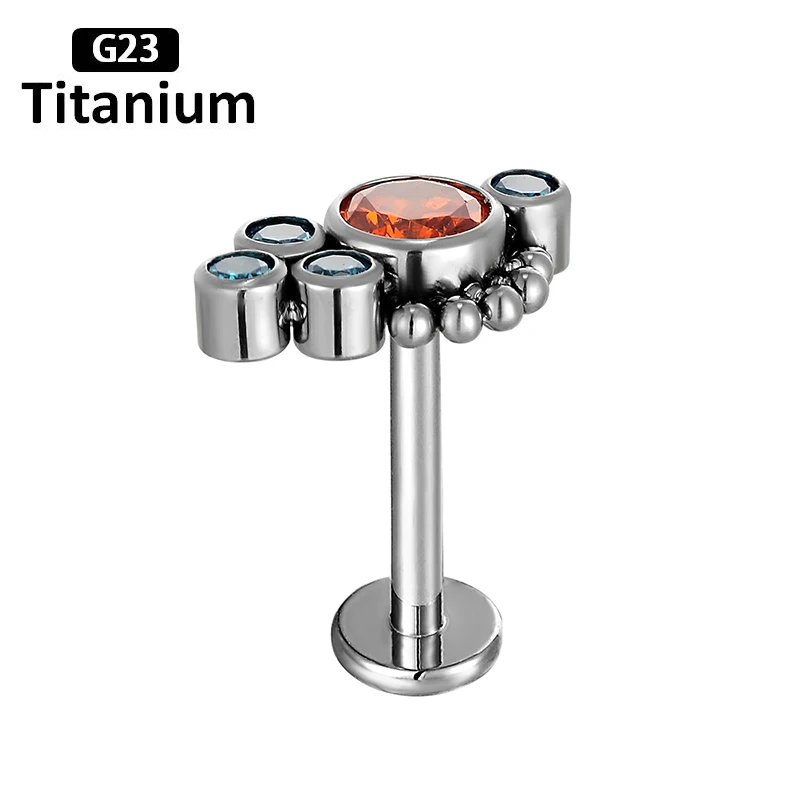 New G23 Titanium fund sell like hot cakes inside the circular shaped multi style stud Lip ear bone stud ear Piercing Jewelry 16G