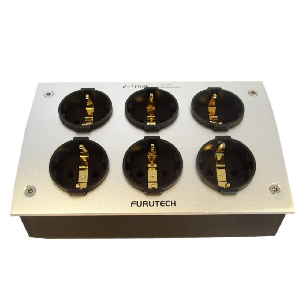 Hi Fi плата для распределения переменного тока с 6 портами родиевым/золотым