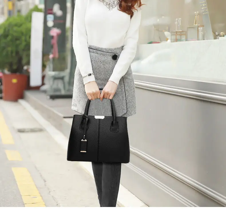 

Women Bags Retro Ladies Totes Casual Female Top-Handle Women Messenger Bags Shoulder Student Handbag Wallet PU Leather 2021 New