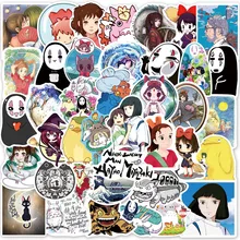 10/30/50pcs Cartoon Anime Stickers Ghibli Hayao Miyazaki Totoro Spirited Away Princess Mononoke KiKi Stationery Sticker Decals