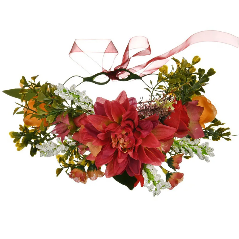 Свадебные аксессуары для волос невесты имитация цветов диадема венок летняя