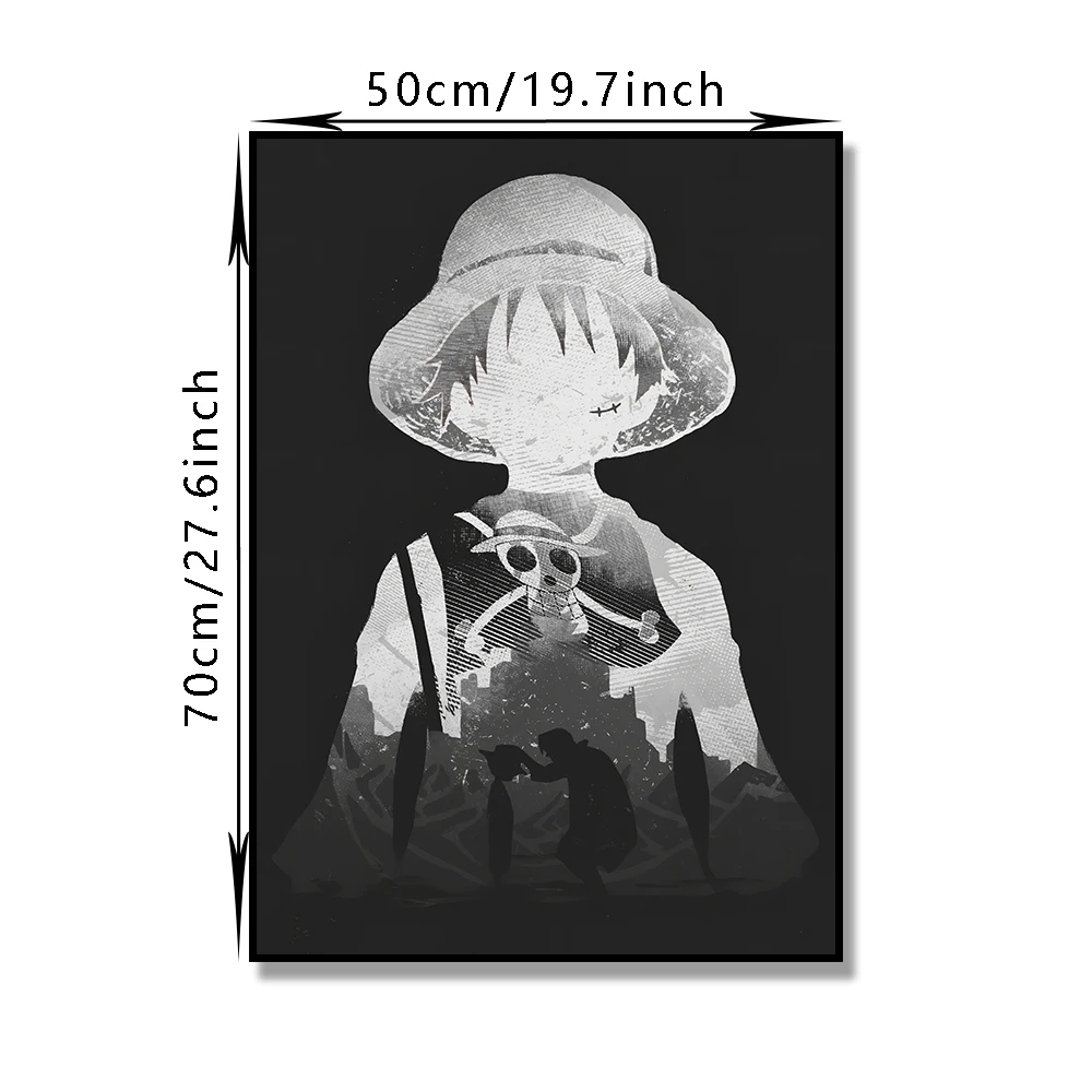 

Classic Anime Decoration Mural Black and White Picture Character Poster Canvas Painting and Wall Art Prints Modern Home Decor