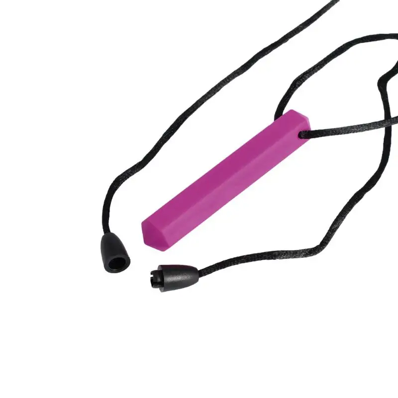 Type 4-Purple 1 шт. Радужный кирпич робот череп жевательные ожерелья аутичные Детские Силиконовые Прорезыватели аутизм сенсорные жевательные игрушки - Цвет: Type 4-Purple