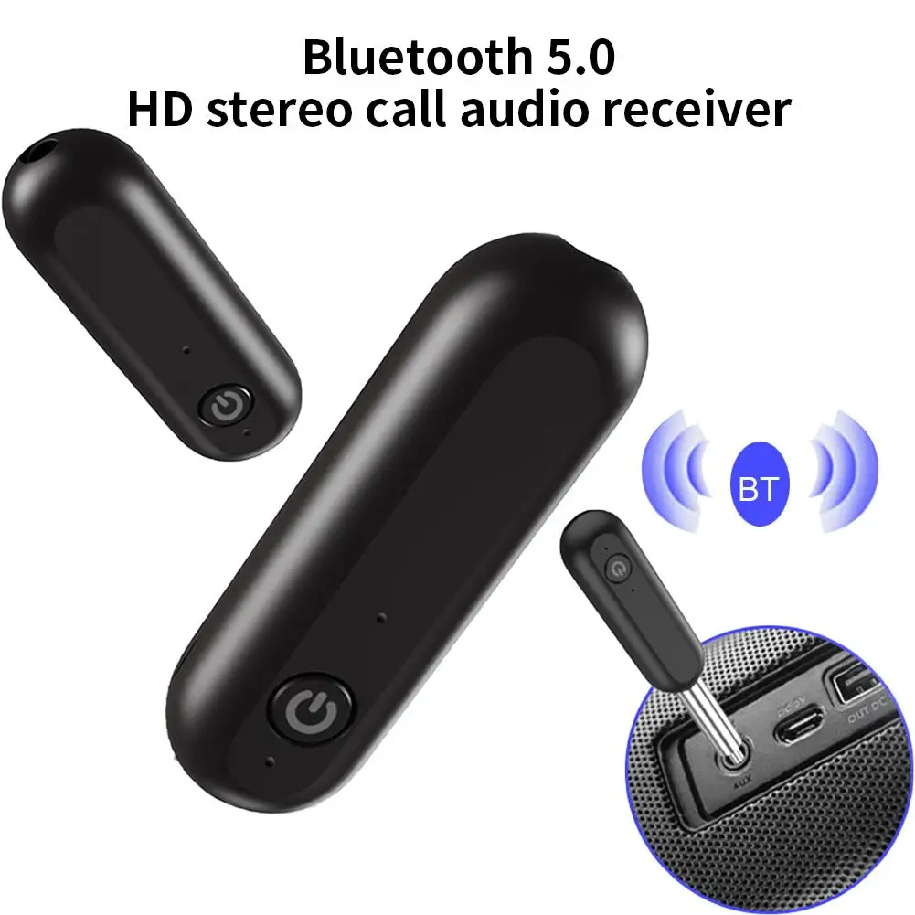 Bluetooth 5 0 приемник 3 мм Jack с разъемом подачи внешнего сигнала Aux адаптер для