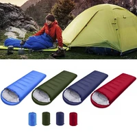 4 season single waterproof camping sleeping bag rectangular envelope sleeping bags for outdoor traveling hiking adultskids