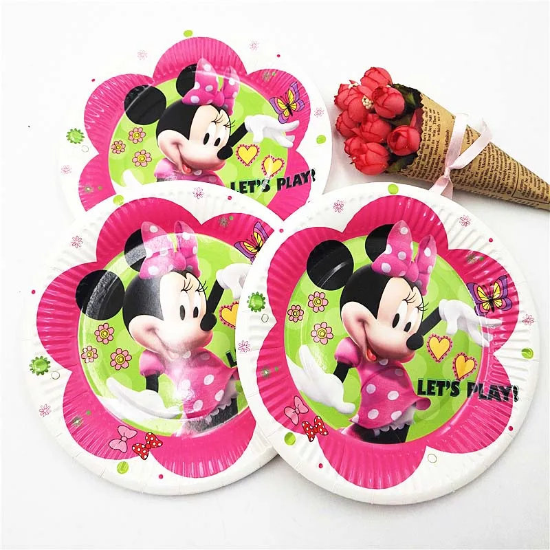 Вечерние украшения с Минни Маус принадлежности для детской тематики тарелки