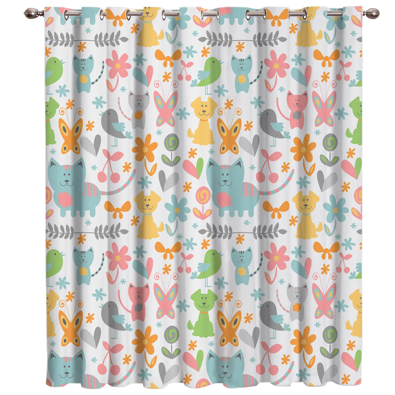 Детские обои с животными занавески для окон гостиной спальни помещений ткань