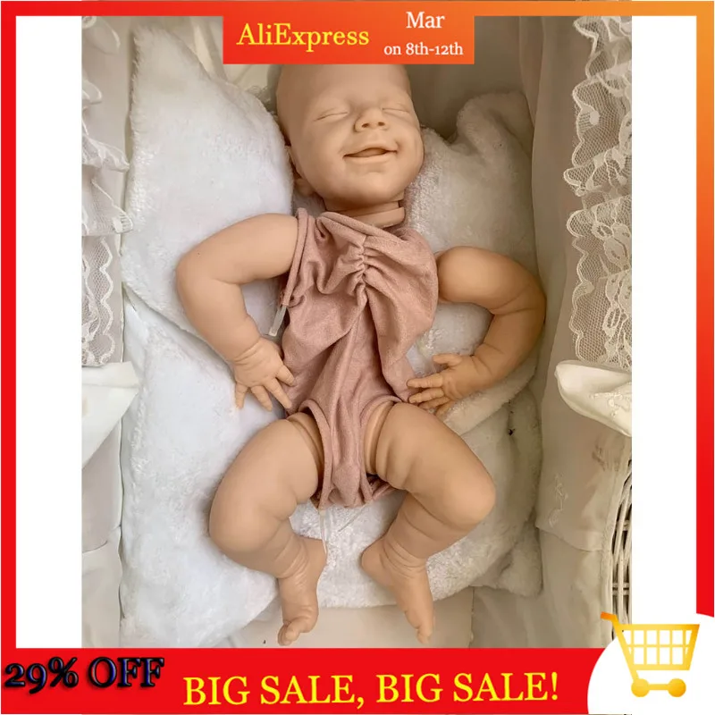 Набор неокрашенных реалистичных кукол 22 дюйма спящие силиконовые куклы с тканью