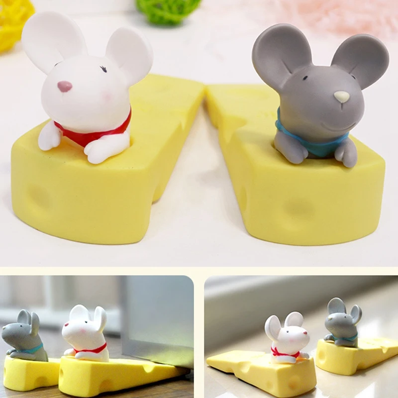 Симпатичные Дверные ограничители мультяшный креативный силиконовый держатель