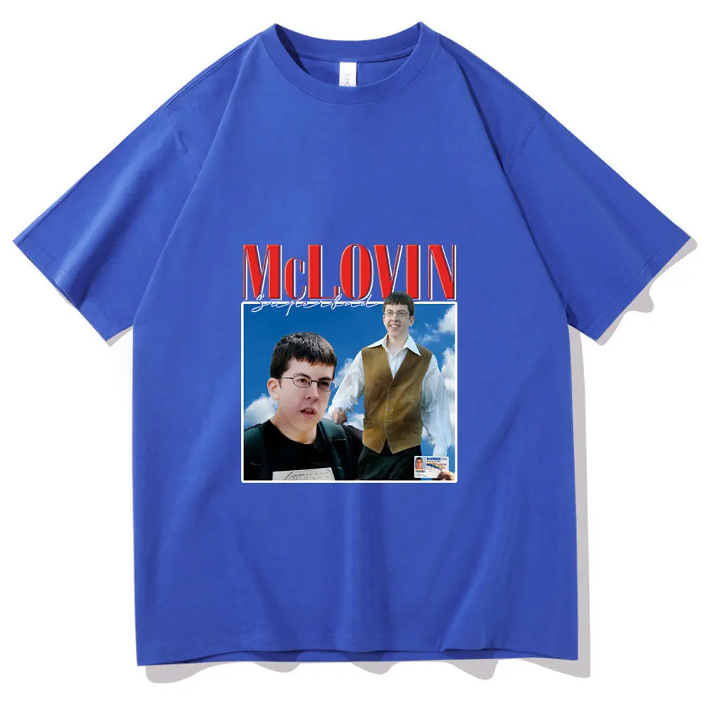 

2021 Fashion Brand Tshirt Mclovin Oversized Print T-shirt Men Women Oversized Loose T Shirts Summer Men's Black All-match Tee