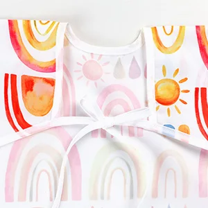 

Kids Bandana Bibs Cartoon Baby Bibs Long-sleeved Cartoons Waterproof Apron Pocket Infant Boys Girls Burp Cloth 6-24M Baby Gift