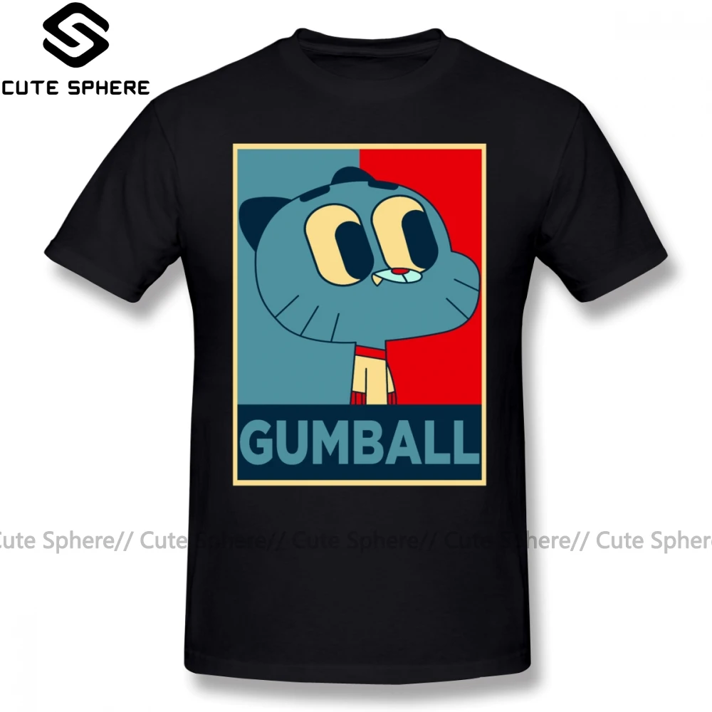 Gumball удивительный мир футболка удивительный мир Gumball 15 футболка с гамболом печатная мужская пляжная хлопковая Футболка 6xl