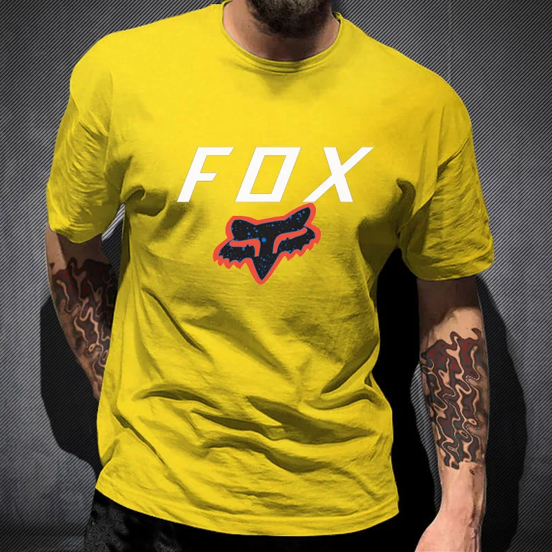 

2021 Brand T-shirt Fox Men's Dazed Oversized T-shirt Systematized Short Sleeve T-shirt Men's Cotton Letter Print Advanced T-shir