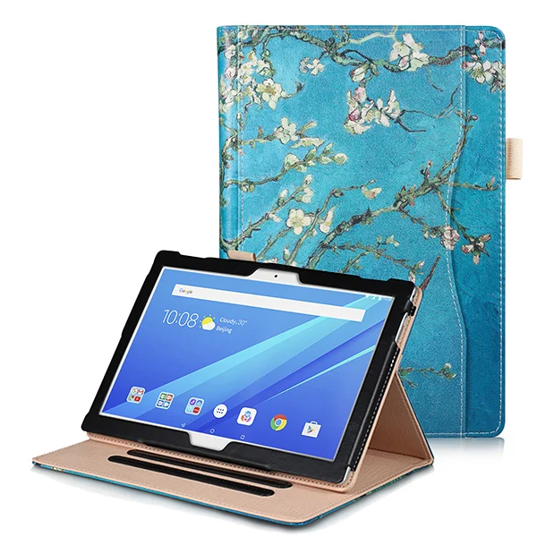 LVMP10 FMQC MH Чехол с подставкой Чехол для lenovo M10 планшет TB-X605F TB-X605L TB-X705F/X705L кожаный чехол для lenovo Tab P10 10,1 чехол ремешок ручка - Цвет: LVMP10 FMQC MH