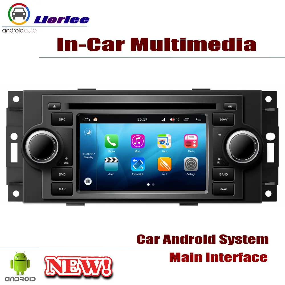 Автомагнитола DVD GPS плеер навигация для Jeep Grand Cherokee 2005 2007 Android HD дисплей система