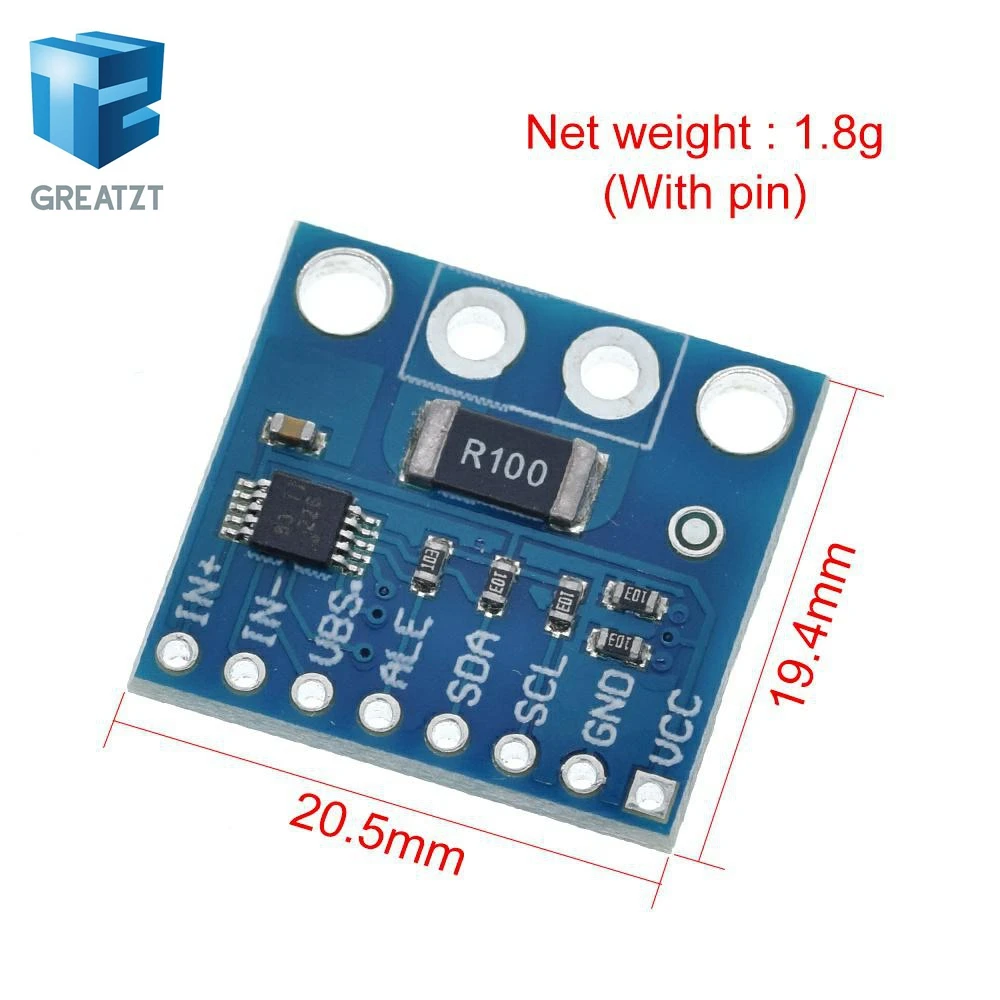 GREATZT INA226 IIC I2C двухнаправленный модуль датчика мониторинга тока/мощности для