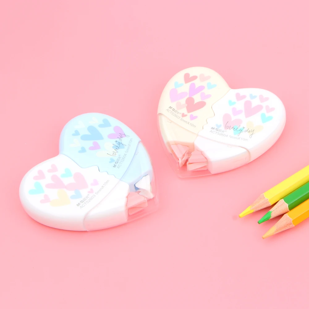 Лента для коррекции сердца Love 2 в 1 материал 5 мм * 10 м Kawaii Канцтовары офиса школы