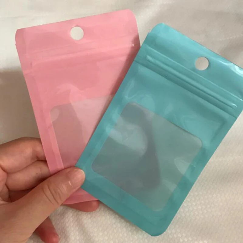 7 5*12 см розовая Синяя Прозрачная сумка на молнии упаковочная для телефонов Аксессуары розовый хранения в