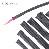 1m retardant nylon braided mesh tube pet telescopic mesh sleeve shock absorbing snake skin tube connector cable sheath