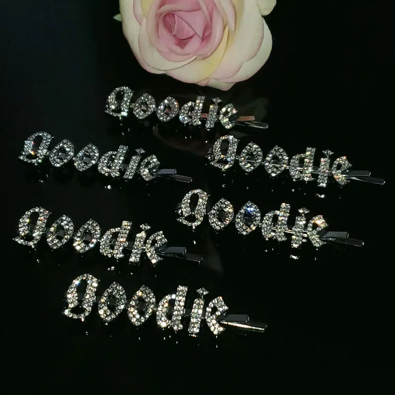 2020 New Arrival Hair Accessories Word Hairclip "Goodie" Gothic Letters Hairpin Bobby Pin Hair Jewelry Gift WHOLESALE