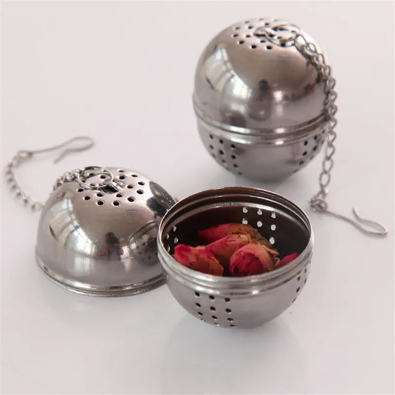 

Stainless Hangable Steel Ball Shape Tea Infuser Tea Strainer for Tea Leaf Spice Home Kitchen Accessories Mesh Tea Strainer Set
