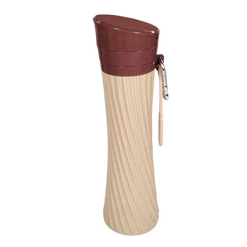 

Silicone Collapsible Water Cup Creative Small Waist Shape Sports Water Bottle Office Car Outdoor Portable Water Bottle