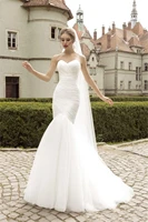 sexy sweetheart open back court train bridal gowns custom made dresses fabulous simple tulle mermaid trumpet wedding
