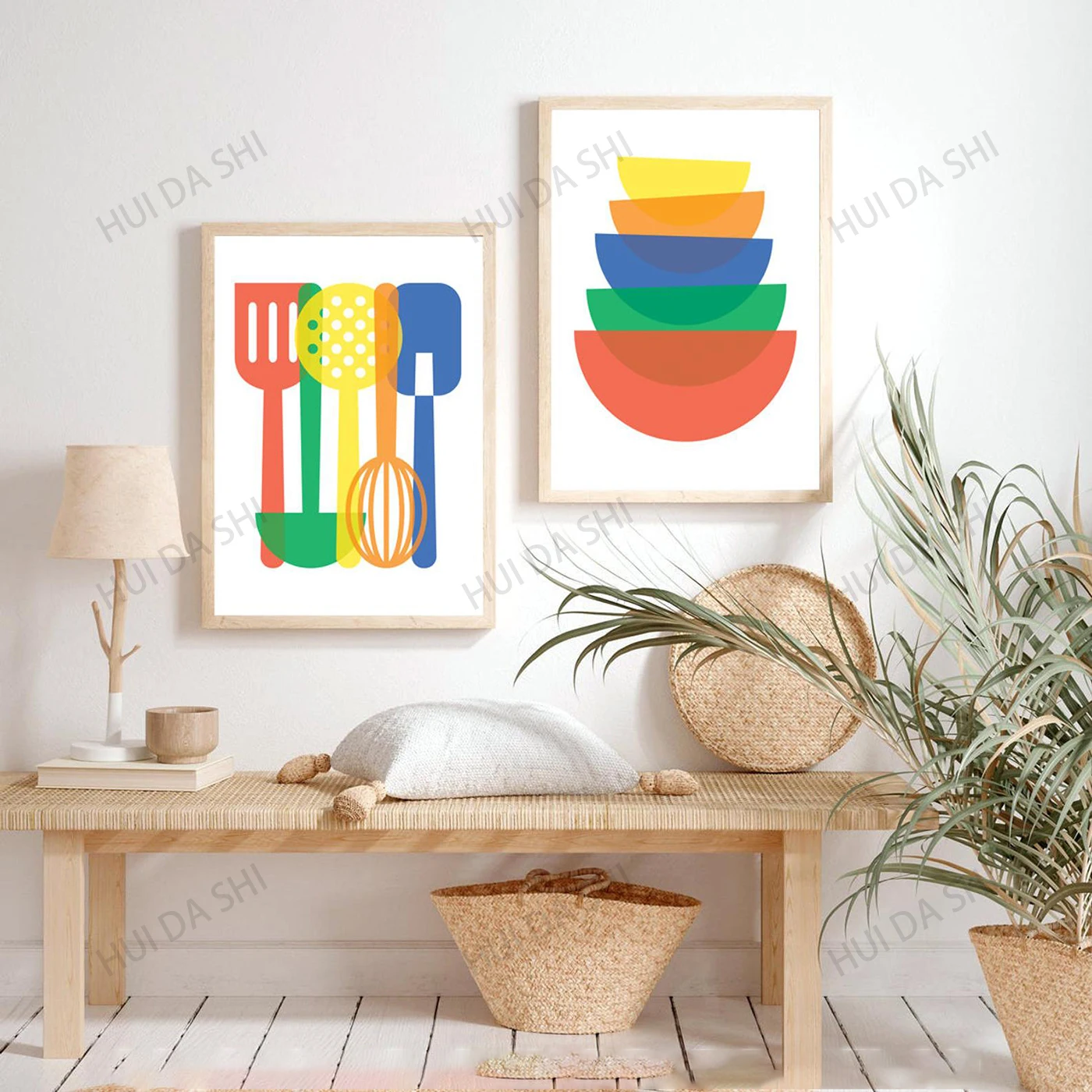 

Настенное искусство для кухни, печать на холсте, декор для кухни, кухонная утварь, инструменты для приготовления пищи, чаши, печать, художест...
